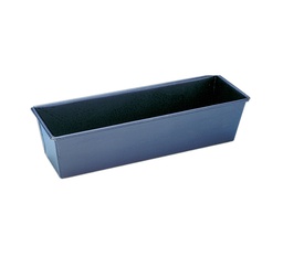 Mallard Ferrière Blue-steel biscotte loaf pan, 95mm wide — Length: 250 mm; Width: 95 mm; Height: 80 mm — 09341
