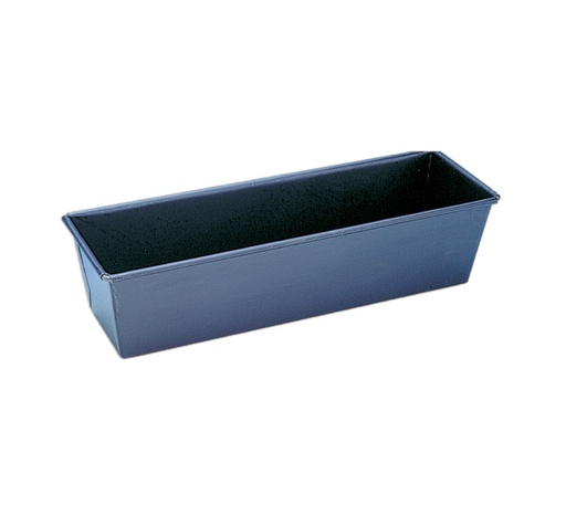 Mallard Ferrière Blue-steel biscotte loaf pan, 95mm wide — Length: 400 mm; Width: 95 mm; Height: 80 mm — 09344