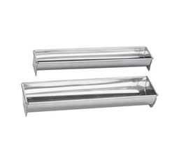 Mallard Ferrière Tinplate Yule-log mould — Length: 500 mm; Width: 80 mm; Height: 55 mm — 09695