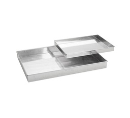 Mallard Ferrière Straight-sided tinplate sponge-cake tray — Length: 300 mm; Width: 200 mm; Height: 35 mm — 09720
