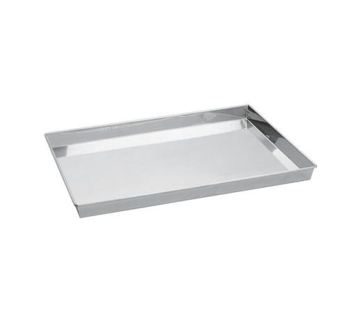 [09771] Mallard Ferrière Flared stainless steel sponge-cake tray — Length: 500 mm; Width: 350 mm; Height: 35 mm — 09771