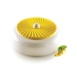 Mallard Ferrière Silicone Plissé pleated round moulding sheet — Length: 300 mm; Width: 175 mm — 11146