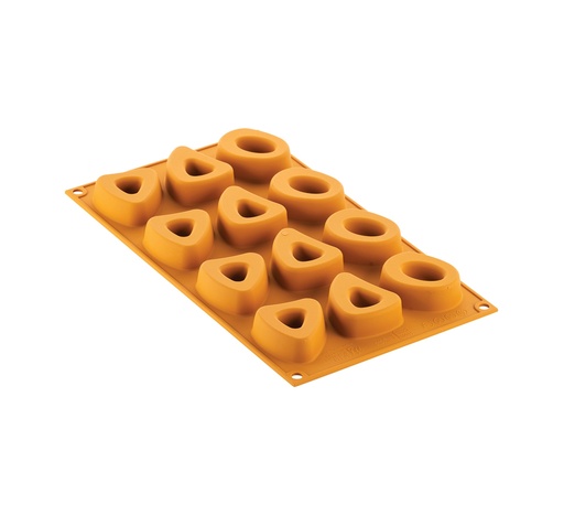 [10775] Mallard Ferrière – Silikomart Professional Naturae silicone twelve marrow-bone shapes moulding sheet — Sheet length: 300 mm; Sheet width: 175 mm — 10775