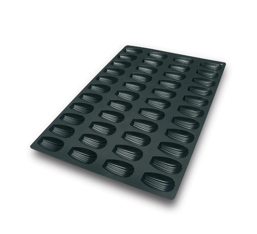 [11260] Mallard Ferrière Professional silicone madeleine moulding sheet — Length: 600 mm; Width: 400 mm — 11260
