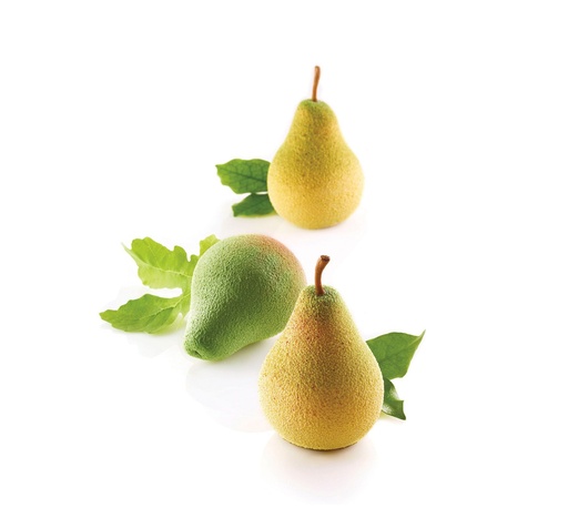 Mallard Ferrière Silicone pear and fig mould with plastic support — 11598