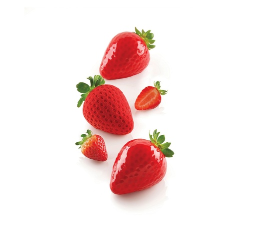 Mallard Ferrière Silicone strawberry mould with plastic support — 11601