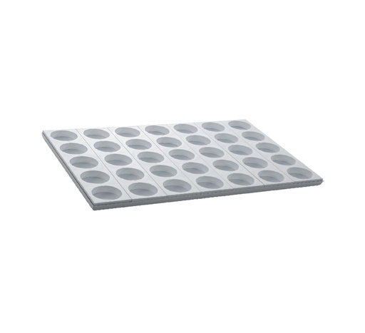 Mallard Ferrière Plastic round individual-cake moulding sheet — Length: 600 mm; Width: 400 mm — 11500