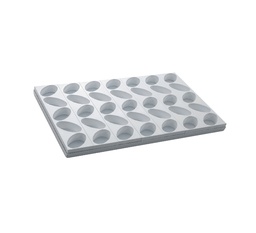 Mallard Ferrière Plastic oval individual-cake moulding sheet — Length: 600 mm; Width: 400 mm — 11501