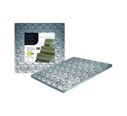 Mallard Ferrière Square aluminium-covered rigid-cardboard cake board — Length: 300 mm; Width: 300 mm; Manufacturer-listed height: 120 mm — 11988
