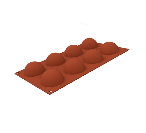 [10907] Mallard Ferrière – Silikomart Professional Siliconflex silicone hemisphere moulding sheet — Sheet length: 300 mm; Sheet width: 175 mm — 10907