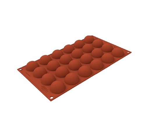 [10911] Mallard Ferrière – Silikomart Professional Siliconflex silicone hemisphere moulding sheet — Sheet length: 300 mm; Sheet width: 175 mm — 10911