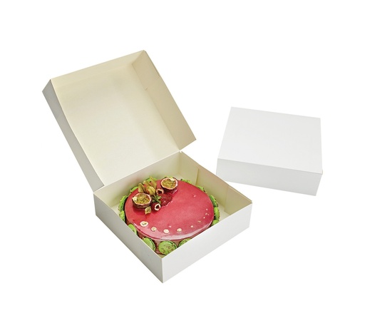 Mallard Ferrière White cardboard tart boxes, pack of 50 — 15205