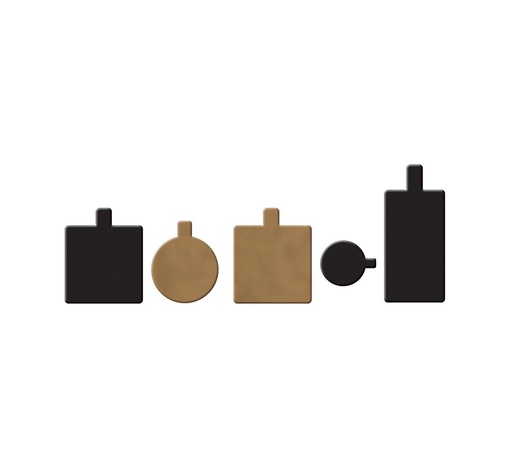 [15550] Mallard Ferrière Double-sided gold/black round cardboard tabs, pack of 200 — 15550