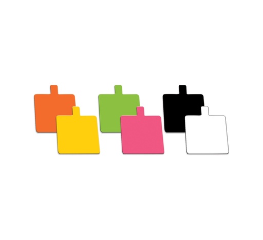 Mallard Ferrière Double-sided square cardboard tabs, pack of 200 — 15579