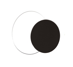 Mallard Ferrière Plain double-sided white/black cardboard rounds, pack of 100 — 15746