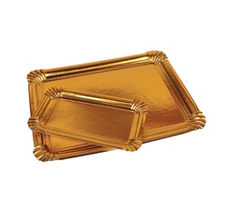 Mallard Ferrière Rectangular metallised cardboard trays, pack of 50 — 15886