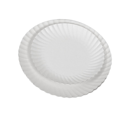 [16250] Mallard Ferrière White greaseproof cardboard plates, pack of 100 — 16250