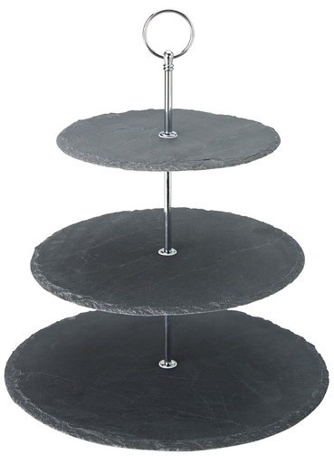 [CT0041-000000-B01001] Utopia – 3 Tier Slate Platter 12, 10, 8" (30, 25, 20cm) — CT0041-000000-B01001