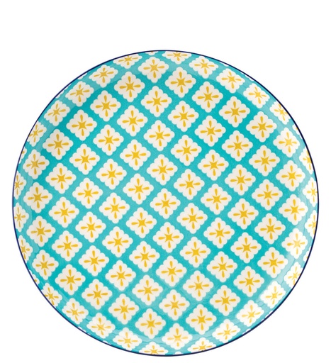 Utopia – Cadiz Blue & Yellow Plate 10.5" (27cm) — CT1062-000000-B01006