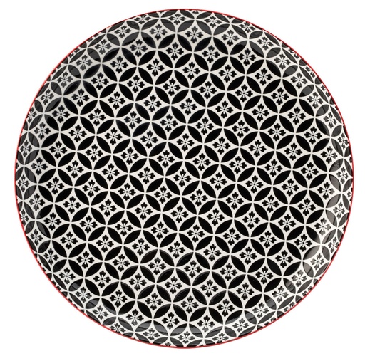 [CT1068-000000-B01006] Utopia – Cadiz Red & Black Plate 10.5" (27cm) — CT1068-000000-B01006