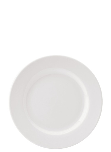 [E10020-000000-B06024] Utopia – Pure White Wide Rim Plate 8" (20.25cm) — E10020-000000-B06024