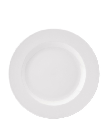 [E10025-000000-B06024] Utopia – Pure White Wide Rim Plate 10" (25.5cm) — E10025-000000-B06024