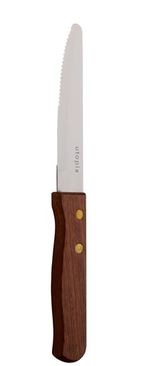 [F10653-000000-B01012] Utopia – Large Wooden Handle Steak Knife — F10653-000000-B01012