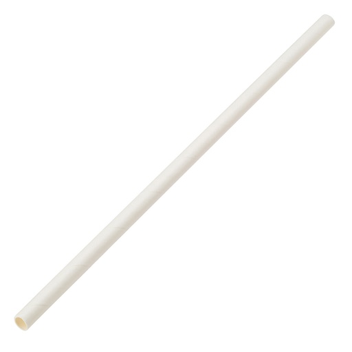 [F90100-000000-B01024] Utopia – Paper Solid White Straw 8" (20cm) — F90100-000000-B01024
