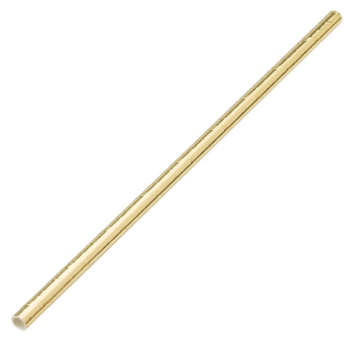 [F90102-000000-B01024] Utopia – Paper Solid Gold Straw 8" (20cm) — F90102-000000-B01024