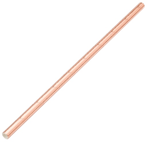 [F90104-000000-B01024] Utopia – Paper Solid Copper Straw 8" (20cm) — F90104-000000-B01024