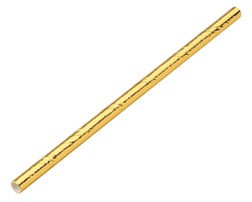 [F90121-000000-B01024] Utopia – Paper Gold mixed beverage Straw 5.5" (14cm) 5mm — F90121-000000-B01024