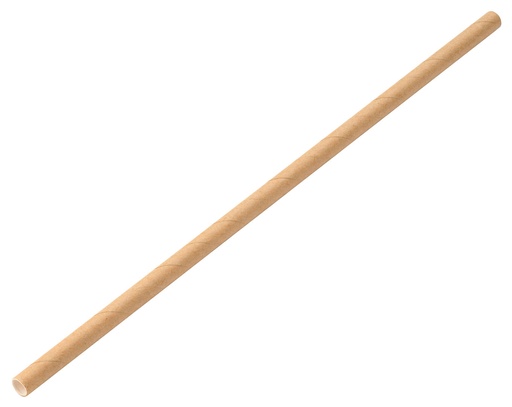 [F90125-000000-B01024] Utopia – Paper Brown Solid Straw 8" (20cm) Box of 250 — F90125-000000-B01024