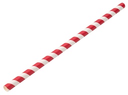 Utopia – Paper Jumbo Red Stripe Straw 9" (23cm) 8mm Bore — F90126-000000-B01024