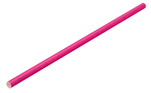 [F90159-000000-B01024] Utopia – Paper Solid Pink Straw 8" (20cm) Box of 250 — F90159-000000-B01024
