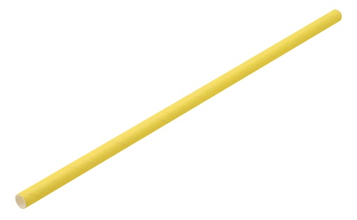 [F90163-000000-B01024] Utopia – Paper Solid Yellow Straw 8" (20cm) Box of 250 — F90163-000000-B01024