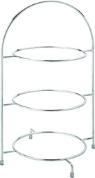 Utopia – Chrome 3 Tier Plate Stand 17" (43cm) — F91032-000000-B01001