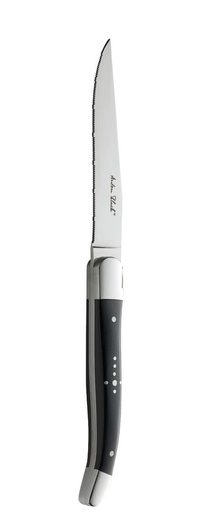 Utopia – Laguiole Black Handled Steak Knife - Serrated Edge — F91198-000000-B01012