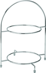Utopia – Chrome 2 Tier Cake Plate Stand 12.5" (32cm) — F91202-000000-B01001