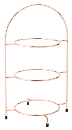 [F91203-000000-B01001] Utopia – Copper 3 Tier Plate Stand 16.5" (42cm) — F91203-000000-B01001