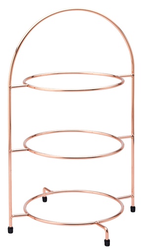 [F91204-000000-B01001] Utopia – Copper 3 Tier Plate Stand 17" (43cm) — F91204-000000-B01001