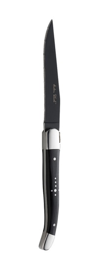 Utopia – Laguiole Black Handled Steak Knife - Black Blade — F91207-000000-B01012