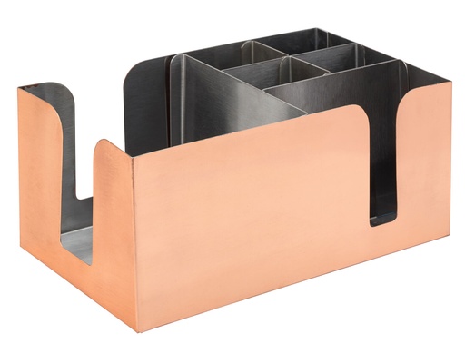 Utopia – Copper beverage service Caddy 9.7 x 4.5" (24.6 x 11cm) — F93050-000000-B01001