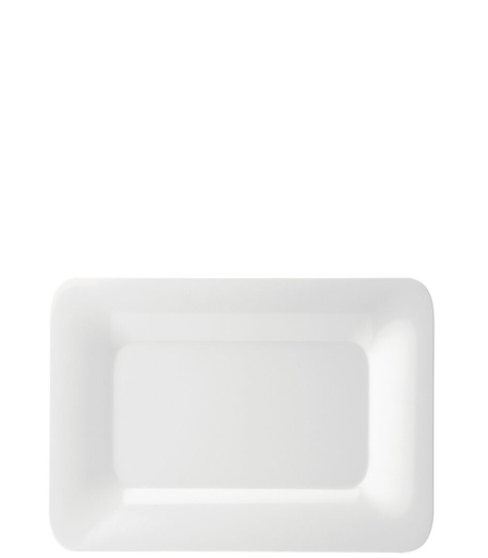 Utopia – Melamine Rectangular Rimmed Plate 14 x 10" — JMP101-WHI000-B01006
