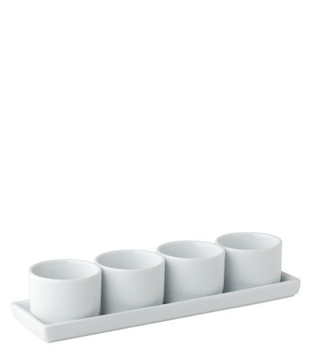 Utopia – Titan Gourmet 4 Round Bowls & Tray 9 x 2.75" — K90050-000000-B01006