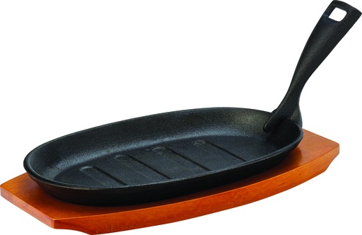 Utopia – Sizzle Platter 9.5" (24cm) - with Wooden Base — MH7010-000000-B01001