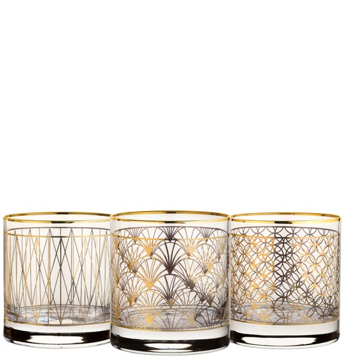 [P42884-GOLD00-B01012] Utopia – Pasabahce – Coco & Bardot كوب زجاجي 330 مل — P42884-GOLD00-B01012