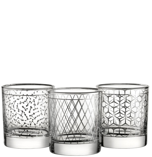 Utopia – Pasabahce – Bardot Tumblers 11.5oz (33cl) - Mixed 3 designs — P42884-PLAT00-B01012