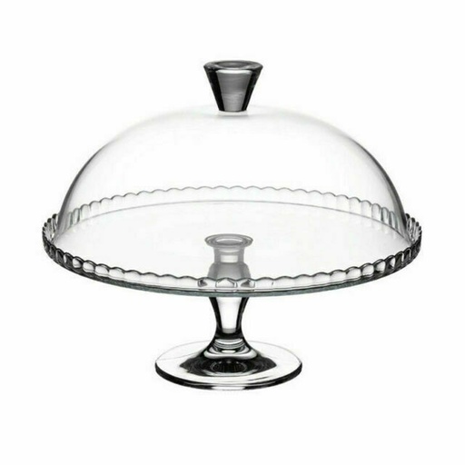 [P95200-000000-B01001] Utopia – Pasabahce – Patisserie Upturn Footed Plate and Dome 32cm - Set — P95200-000000-B01001