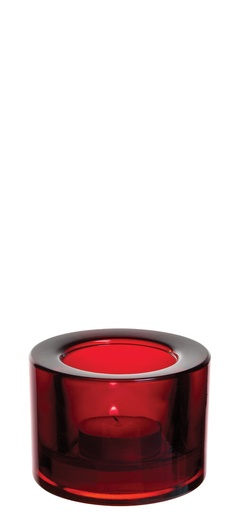 [R90067-000000-B01012] Utopia – Chunky Tealight Holder - Red — R90067-000000-B01012