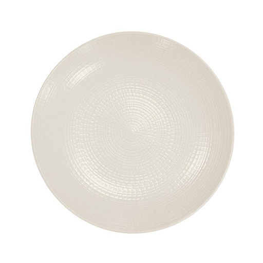 DEGRENNE MODULO NATURE Kaolin — round dessert plate 21 cm — 184078 (Pack of 6 pieces)